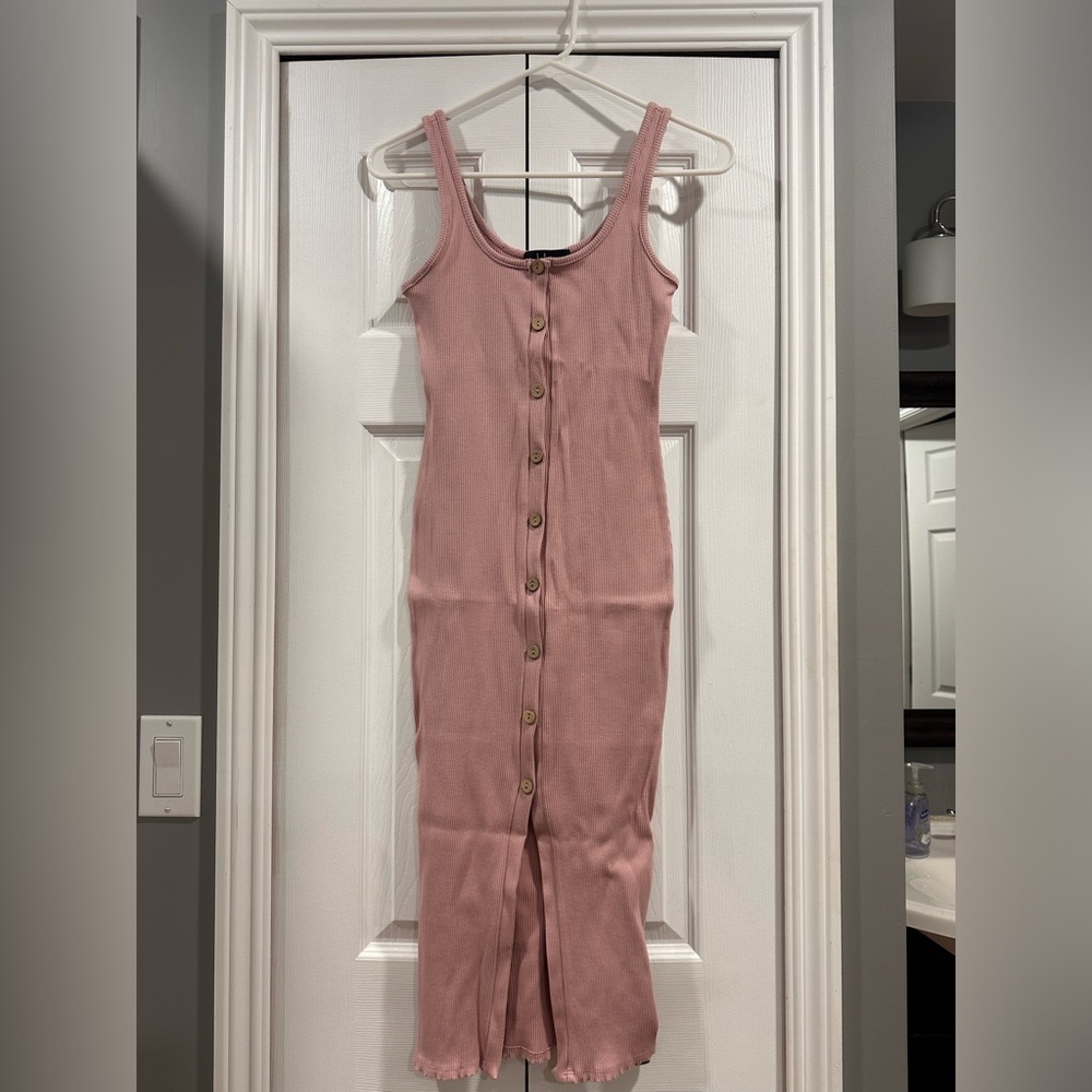 Pink midi dress